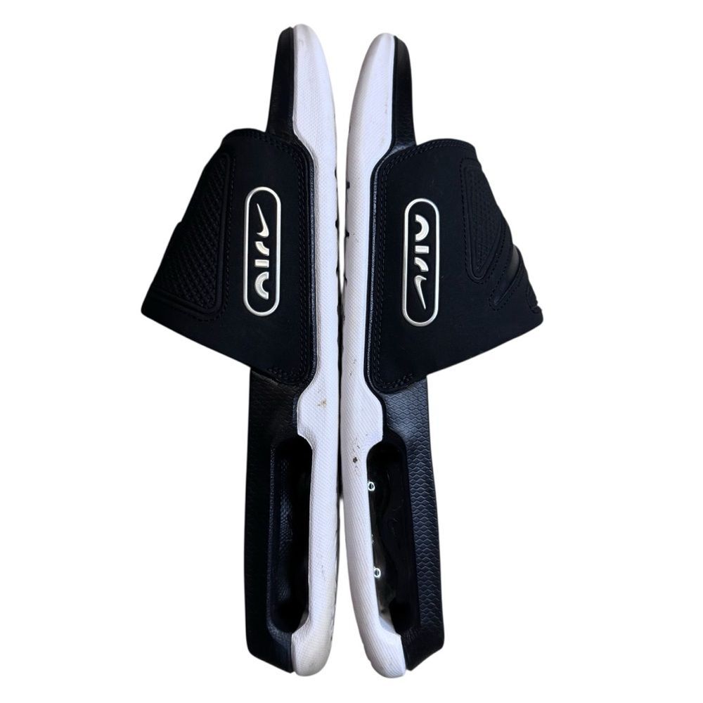 Nike Air Max Cirro Black White Slides Open Toe Laid Back Comfort Size 12 - Picture 5 of 7